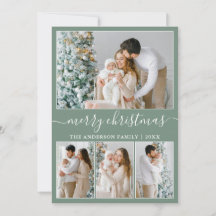 Calligrafie 4 Foto Merry Kerstsage Green