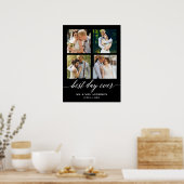 Calligrafie 4 Foto Weddenschap Beste dag ooit Poster (Keuken)