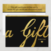 Calligrafie Aangepast goudfoliecadeau (Voorkant / Achterkant)