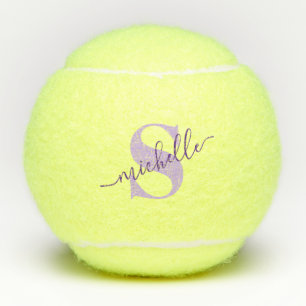 Calligrafie Aangepaste monogram naam Paars Tennisballen