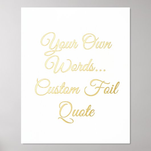 Calligrafie Aangepaste offerte Real Gold of Silver Folie Afdrukken (Voorkant)