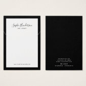 Calligrafie Aangepaste rand kleurenweergave Kettin Visitekaartje (Voorkant /achterkant)