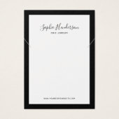 Calligrafie Aangepaste rand kleurenweergave Kettin Visitekaartje (Voorkant)