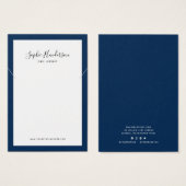 Calligrafie Aangepaste rand kleurenweergave Kettin Visitekaartje (Voorkant /achterkant)