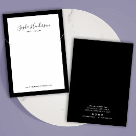 Calligrafie Aangepaste rand kleurenweergave Kettin Visitekaartje