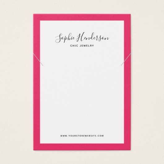 Calligrafie Aangepaste rand kleurenweergave Kettin Visitekaartje (Voorkant)