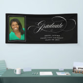 Calligrafie Afstuderen zwart-wit Spandoek (Beurs)