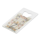 CALLIGRAFIE ANTIEK ALPHABET Z CREDITKAART FLESSENOPENER (Achterkant Gekanteld)