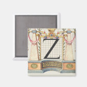 CALLIGRAFIE ANTIEK ALPHABET Z MAGNEET (Voorkant / Achterkant)