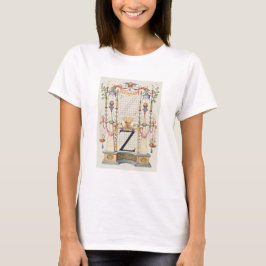 CALLIGRAFIE ANTIEK ALPHABET Z T-SHIRT