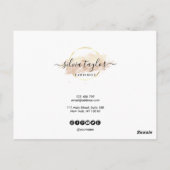 Calligrafie art. Veroorbare beeldschermkaart Briefkaart (Achterkant)