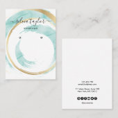 Calligrafie art. Veroorbare beeldschermkaart Visitekaartje (Voorkant / Achterkant)