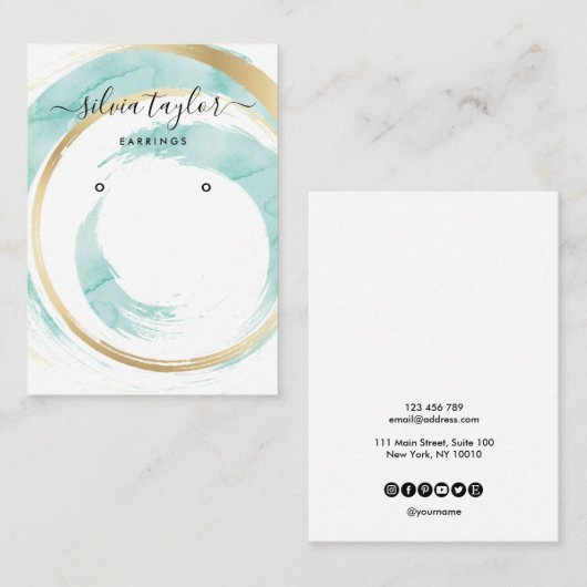 Calligrafie art. Veroorbare beeldschermkaart Visitekaartje (Voorkant / Achterkant)