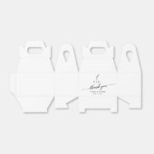 Calligrafie Bedankt voor het huwelijk. Bedankdoosjes (Uitgevouwen)