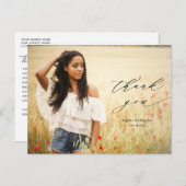 Calligrafie Bekleding Foto Afstuderen Hartelijk da Briefkaart (Voorkant / Achterkant)