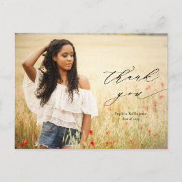 Calligrafie Bekleding Foto Afstuderen Hartelijk da Briefkaart