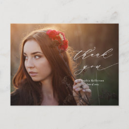 Calligrafie Bekleding Foto Afstuderen Hartelijk da Briefkaart