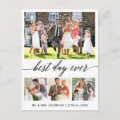 Calligrafie Beste dag ooit 4 Foto Hartelijk dank Briefkaart (Voorkant)