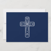 Calligrafie Bevestiging met kruis en duif Kaart (Achterkant)