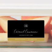 Calligrafie Bewerkbare Kleuren Contrast Product Labels (Aangebracht)