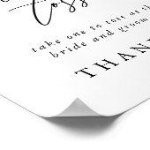 Calligrafie Bindbalken met petal Poster (Hoek)