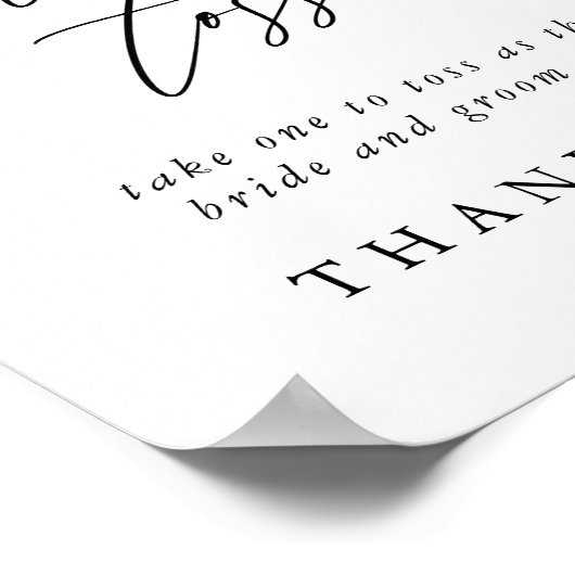 Calligrafie Bindbalken met petal Poster (Hoek)