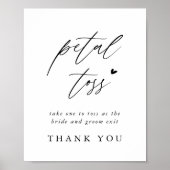 Calligrafie Bindbalken met petal Poster (Voorkant)