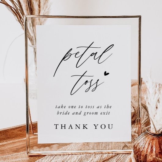 Calligrafie Bindbalken met petal Poster