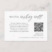 Calligrafie Bindende QR Code Digital Wishing Well Informatiekaartje (Voorkant)