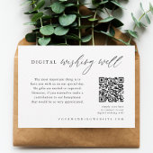 Calligrafie Bindende QR Code Digital Wishing Well Informatiekaartje