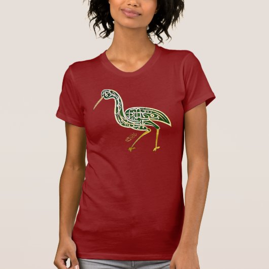 Calligrafie Bird T-shirt (Voorkant)