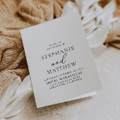 Calligrafie Black and White Folded Wedding Programma