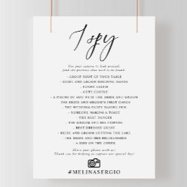 Calligrafie Black and White I Spy Wedding Game