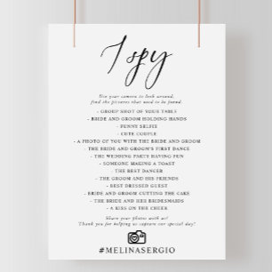 Calligrafie Black and White I Spy Wedding Game