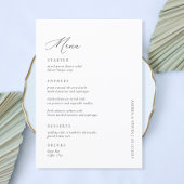 Calligrafie Black and White Wedding Menu