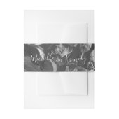 Calligrafie Black Antiek Bouquet Wedding Uitnodigingen Wikkel (Voorkant Voorbeeld)