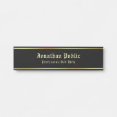 Calligrafie Black en Gold Classic Nostalgische loo Deurbordje (Voorkant)