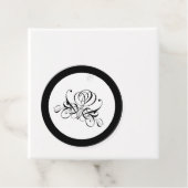 Calligrafie Black Roos Wedding Bedankjes Labels (In situ)