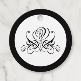 Calligrafie Black Roos Wedding Bedankjes Labels