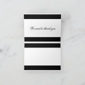 Calligrafie Black Roos Wedding Bedankkaart (Binnen)