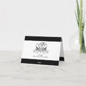 Calligrafie Black Roos Wedding Bedankkaart (Achterkant)