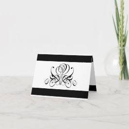 Calligrafie Black Roos Wedding Bedankkaart