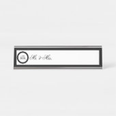 Calligrafie Black Roos Wedding Bureau Naambordje (Voorkant)