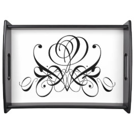 Calligrafie Black Roos Wedding Dienblad