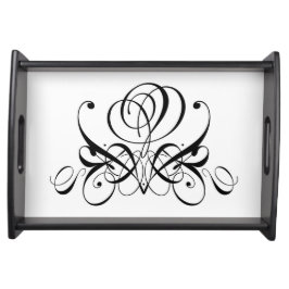 Calligrafie Black Roos Wedding Dienblad