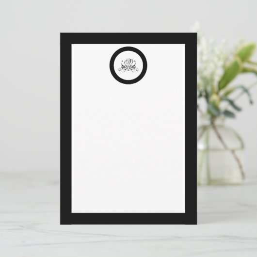 Calligrafie Black Roos Wedding Kaart (Staand voorkant)