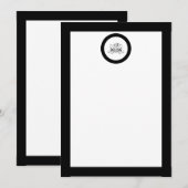 Calligrafie Black Roos Wedding Kaart (Voorkant / Achterkant)