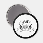 Calligrafie Black Roos Wedding Magneet (Voorkant / Achterkant)