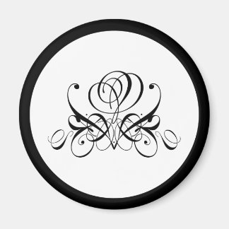 Calligrafie Black Roos Wedding Magneet