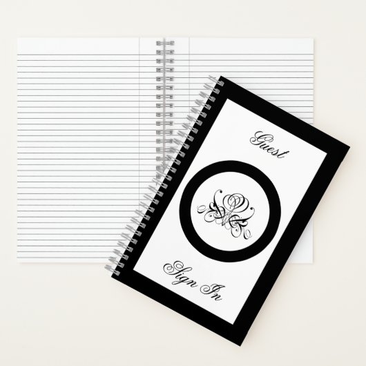 Calligrafie Black Roos Wedding Notitieboek (Binnen)